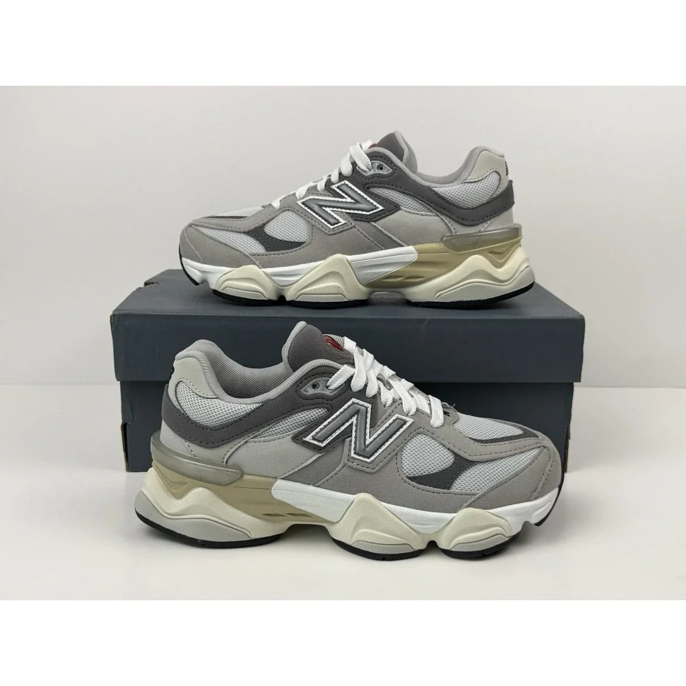 New Balance 9060‎ Sneakers Size 4.5 Kids / 6 Women's Grey/Grey/White GC9060GY